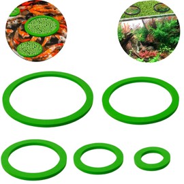 THJOPOKEEL 5 Anillos flotantes para Plantas de Acuario, Anillos de alimentación de Peces, Planta Flotante, Corral, interceptación de Plantas flotantes, círculo para Peces (Verde)