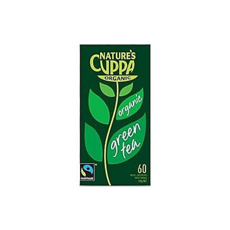 Natures Cuppa Organic Green Tea 60 Paper Teabags