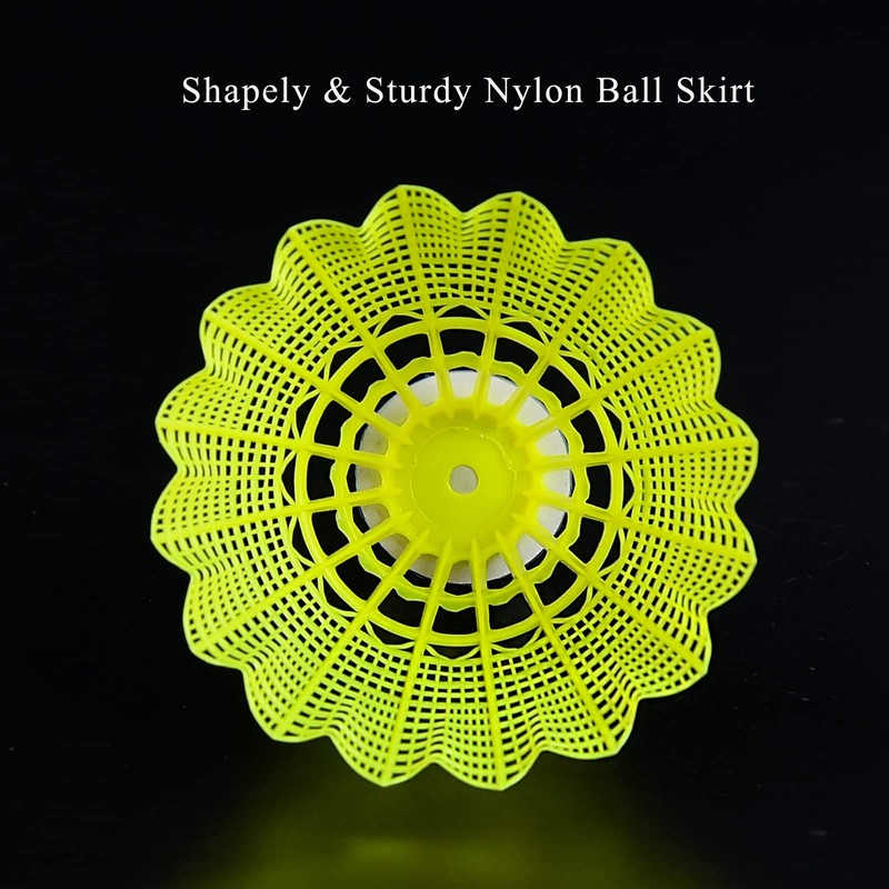 BAIHUALIN WHiZZ Durable Nylon Badminton Plastic Shuttlecocks for Beginner &