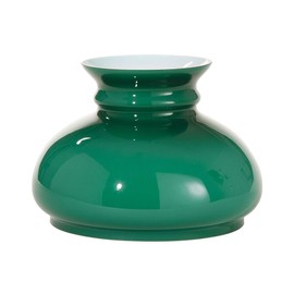 B&P Lamp® Green Over White Opal Cased Glass 7 Inch Fitter Student Style Lamp Shade