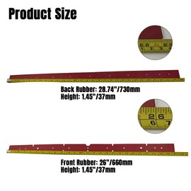Emotor 26 Inch Rubber Squeegee fit for 15 inch EM-25 Emotor-25 Floor Scrubber Machine(A Pair)