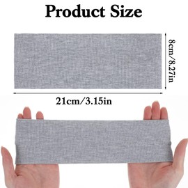 6PCS Wide Headbands, Non Slip Boho Thick Headband for Women, Stretchy Fabric Headbands Fashion Hair Accessories for Women & Men Workout, Travel, Yoga