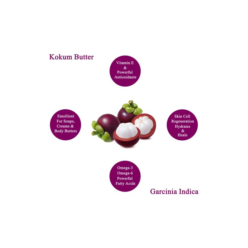 Kokum Butter Refined Raw 1 Lb (16 Oz) (HDPE Food