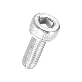 Kozelo Pack of 100 Cylinder Screws with Hexagon Socket - [M1.6-0.35 x 10 mm] 304 Stainless Steel Full Thread Allen Hex Drive for Electric Motor Fan Motor Replacement Silver