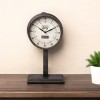 Homeroots 16" Black Metal Table Clock