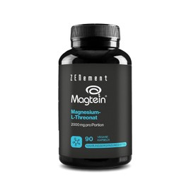 Magnesium L-Threonate - Magtein® - 2000 mg per daily dose - Brain Health and Nervous System - 90 Vegan Capsules, 1 Month Supply - Zenement