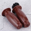 2pcs 7/8in Retro Rubber Throttle Handlebar Non-Slip Handle Grip Universal