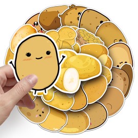 Potatoes Stickers for Laptop (50 PCS),Gift for Children Teens Adults Girl Boys,Waterproof Stickers for Water Bottle,Cute Potato Vinyl Stickers for Scrapbook,Skateboard,Bike,Phone,Dairy
