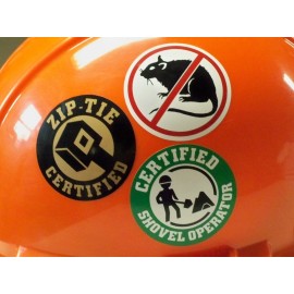 Unbranded/Generic 3 Hard Hat Stickers Zip Tie No Rats Shovel Operator Funny Bump Cap Helmet Decals