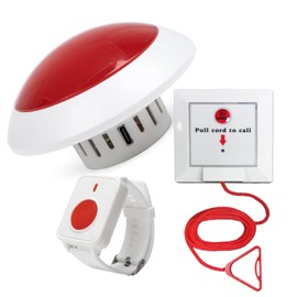 CYSSJF Pull Tag Alarm Toilet Alarm Bathroom Wireless SOS Bell for Elderly Corridor Lamp Bathroom Pull Cord Bell Hospital Medical Alert Systems with Toilet Alarm for Disabled Person Seniors Kids