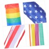 CAXUSD 2Pcs Rainbow Usa Windsock July Outdoor Decor Patriotic Hanging