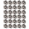30pcs Metal Cord Lock End Toggle Double Hole Spring Stopper