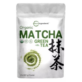 Matcha DNA Organic Matcha Green Tea Powder, 2 Pound (32 Ounce), Culinary Grade - Unflavored