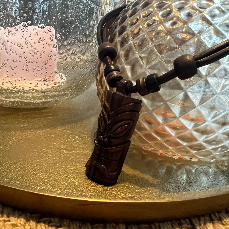 HANA LIMA Friendship Necklace Tiki Surfer Necklace Leather Necklace, Leather