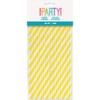Neon Yellow Striped Paper Straws - 40 Count - Unique