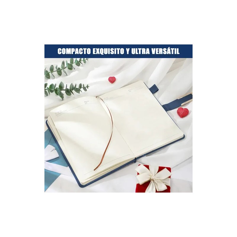 2 Cuadernos A5 Tapa Dura De Piel, 360 Páginas +