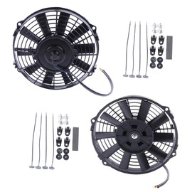 OCPTY Replacement 8Inch Push Pull Slim Electric Radiator Cooling Fan Mount Kit Universal Plastic Black