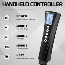 Bestgift Christmas Gifts for Men, Women, Mom, Dad, Mother's Day, Father's Day, Air Compression Massager with Heat for Foot, Leg, Calf, Thigh, Knee, Helpful for Muscle Fatigue, Cramps, Swelling, Edema