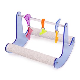 HappyBird Rock'n Roll Rocker - Large | Acrylic Swing, Therapeutic Perches, Fun for Cockatiels etc.