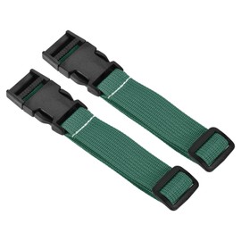 M METERXITY 2PCS Luggage Straps- Travel Luggage Accessories Adjustable Suitcase Belt with Quick Release Buckle for Travel 0.5 M Light Green