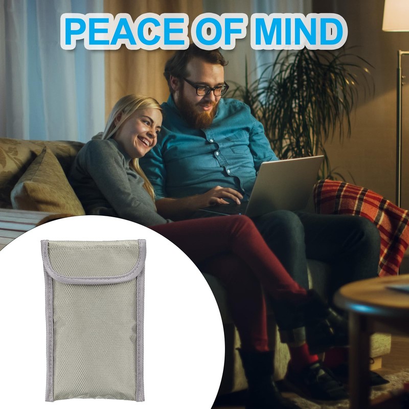 2 Pack Faraday Bags, 6.5 Inch Signal Blocking Key Pouch
