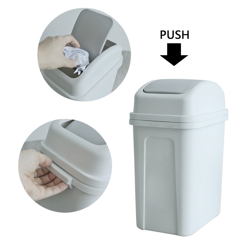 Teyyvn Bote de basura de plástico de 7 litros /