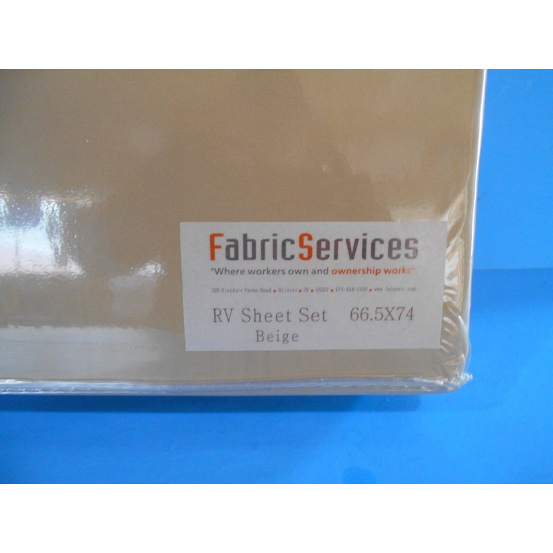 FABRICSERVICES *RV SHEET SET 66.5 X 74 BEIGE 100% COTTON