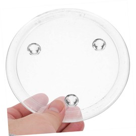 VINTORKY 2pcs Candlestick Glass Coaster Holders Tea Light Candles Tray Clear Glass Candle Plates Table Candle Trays Small Flat Candle Tray Crystal Pillar Candle Plate Column Banquet