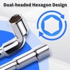 FOCMKEAS 22mm Metric L Hex Socket Wrench，Elbow Double-Head Casing Angled