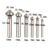 HALJIA 6 pcs 90 Degree 3 Flutes HSS Countersink Drill