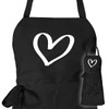 huuraa Apron Heart Gift Apron Cooking Apron Cotton Heart Gift