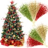 Wavyknot 36 Bundles Christmas Glitter Berry Stem Ornaments 16.9'' Fake