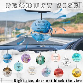 Fumete 24 Pcs Christmas Employee Appreciation Ornaments Gifts Christmas Car Air Freshener Bulk May You Be Proud of The Work Christmas Tree Hanging Freshener Decor for Coworker Staff Team Teacher