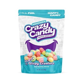 Andersen's Crazy Candy Freeze Dried Candy - Freeze Dried Crispy Crawlers, 3 Ounces