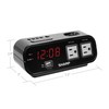 Sharp Digital Alarm Clock with 2X Power Outlets with Surge
