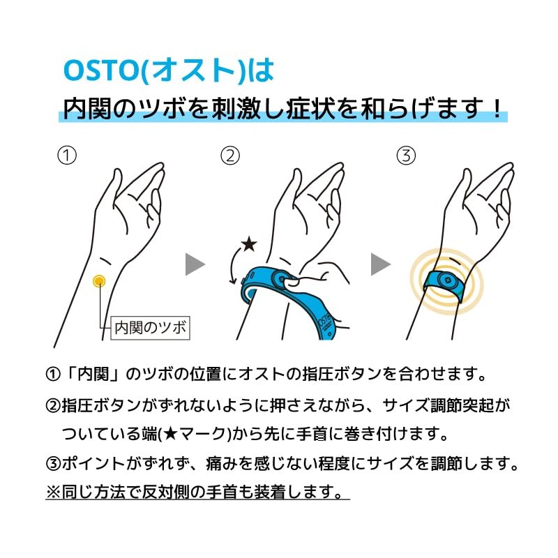 [ビタットジャパン公式] つわり 軽減指圧 軽減 緩和 グッズ バンド OSTO オスト ツボ押しバンド