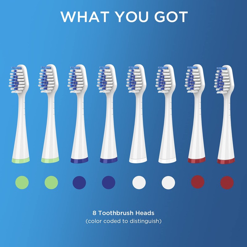 Replacement Toothbrush Heads for Waterpik Complete Care 5.0/9.0 (CC-01/WP-861), STRB-8WW,