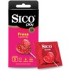 Sico Play, Condón de látex texturizado sabor fresa 3 piezas