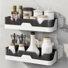MRPAPA Shower Caddy Wall Mounted, 2 Pack Bathroom Organizer Shelves