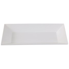 Yanco RM-210 Rome Rectangular Plate, 10" Length, 6" Width, Melamine, White Color, Pack of 24