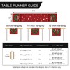 Seliem Merry Christmas Mouse Wreath Table Runner, Xmas Red Polka