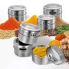 Beeyoka Upgrade Magnetic Spice Jars 12pcs with Wall Mounted,Stainless Steel