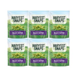 Snaps Veggie Chips Black Pepper 6-Pack - Crunchy & Delicious Plant-Based Snack, Gluten-Free & Protein-Rich, Perfect for Healthy Snacking Anytime, Great for Lunches, Work, or On-the-Go