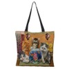 crazy bean Pack of 2 Printed Fabric Bags, Reusable Shopping