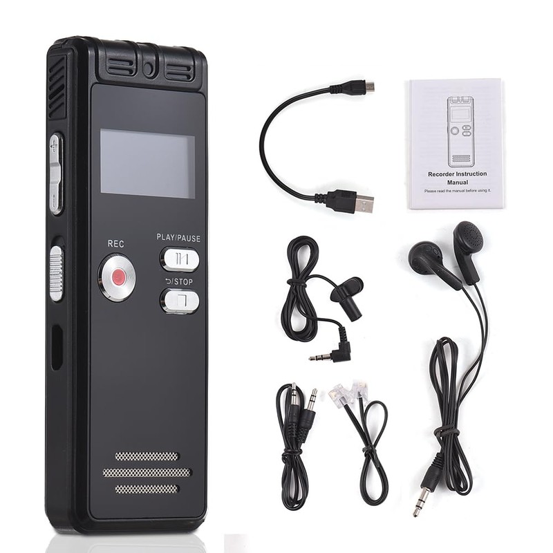 Docooler Digital Voice Recorder, 32GB Voice Activated Recorder with Noise