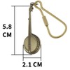 Music Bronze Banjo Keychain/Antique Brass Banjo Keychain with Screw Lock