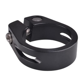 Azarxis Bike Seat Post Clamp Aluminum Alloy Quick Release Bicycle Seatpost Tube Clip 28.6mm 31.8mm 34.9mm for Mountain, Road, Fixie, Track, Folding, DH, MTB, BMX Bikes Gear (Black - 31.8mm)