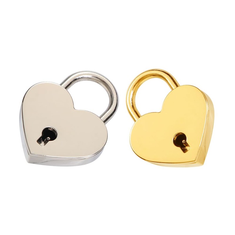 Leadigol Diary Lock and Key Set,Small Metal Heart Shaped Padlock