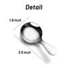 5 Pack Short Handle Scoops - Silver Mini Scoops for