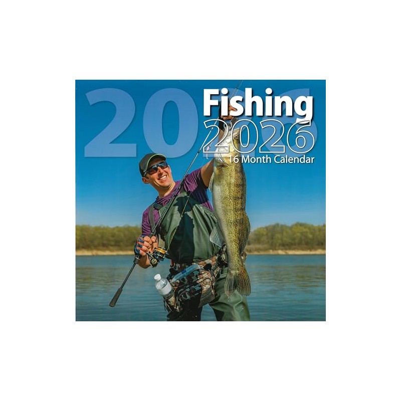 2026 Fishing Full Size Wall Calendar for Planning, Scheduling, and